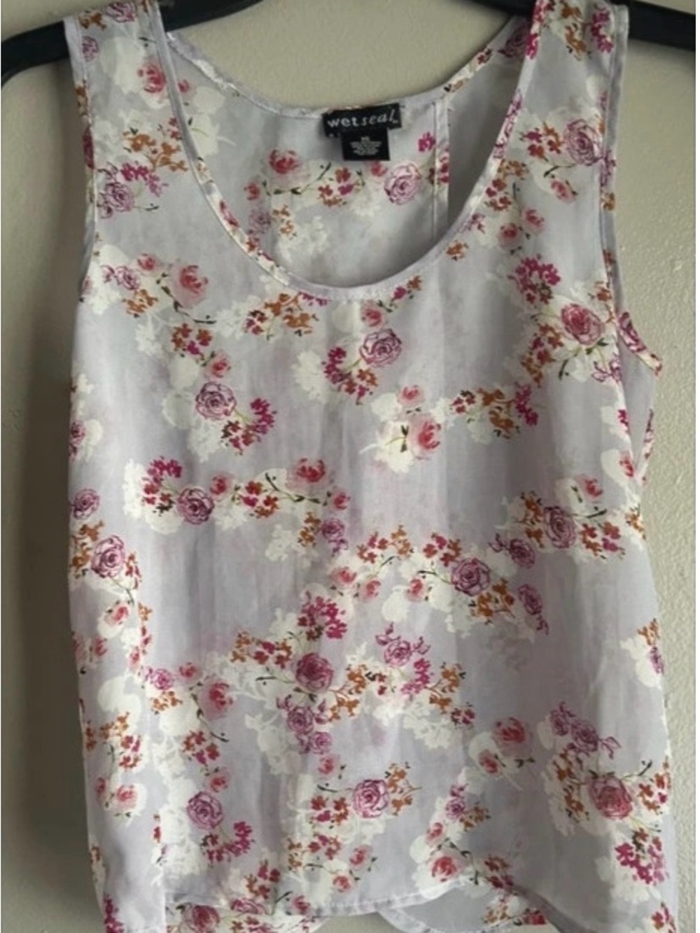 Wet Seal Lavender Floral Sleeveless Camisole